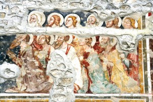 particolare affresco nella Chiesa di Santa Maria Assunta