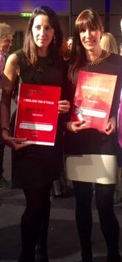 Caterina Cornacchia ed Elena Nicodemi alla premiazione della guida Bibenda