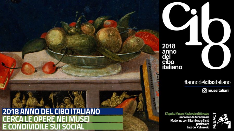 Locandina della campagna social con il particolare del dipinto di Francesco da Montereale