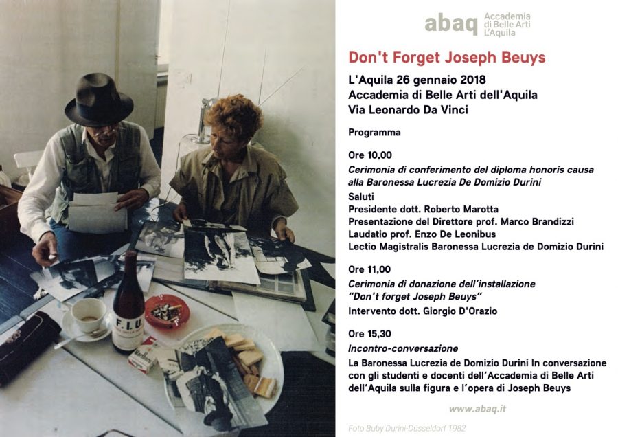invito inaugurazione Joseph Beuys_ABAQ