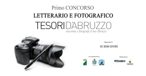 Primo Concorso Letterario e Fotografico Tesori d'Abruzzo - Racconta e Fotografa il tuo Abruzzo