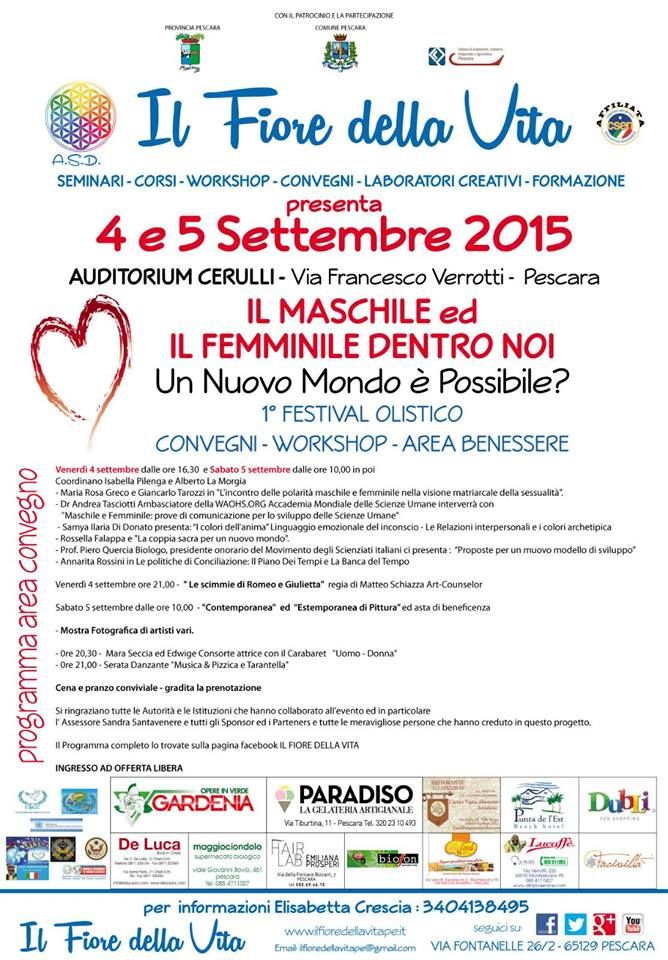 Festival Olistico, due giorni a Pescara all’Auditorium Cerulli