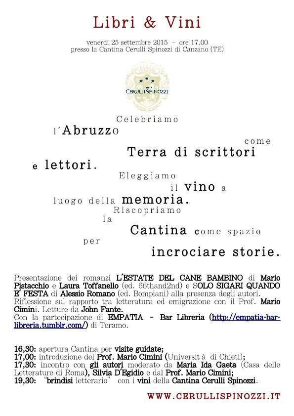 Alla Tenuta Cerulli Spinozzi pomeriggio “letterario” dedicato a John Fante