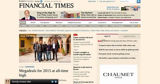 C’è anche un po’ di Abruzzo sul Financial Times