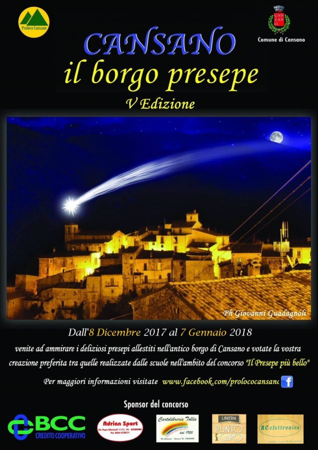 Locandina Cansano Borgo Presepe 2017