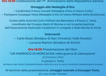 San Vincenzo Valle Roveto, nel borgo di Morrea si celebra la Festa della Repubblica