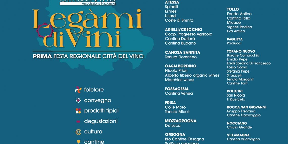 Ad Atessa la prima festa regionale dell’associazione Città del Vino