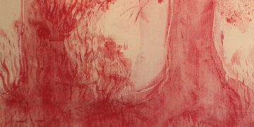 Pescara, l’artista Luca Farina inaugura il bosco rosso