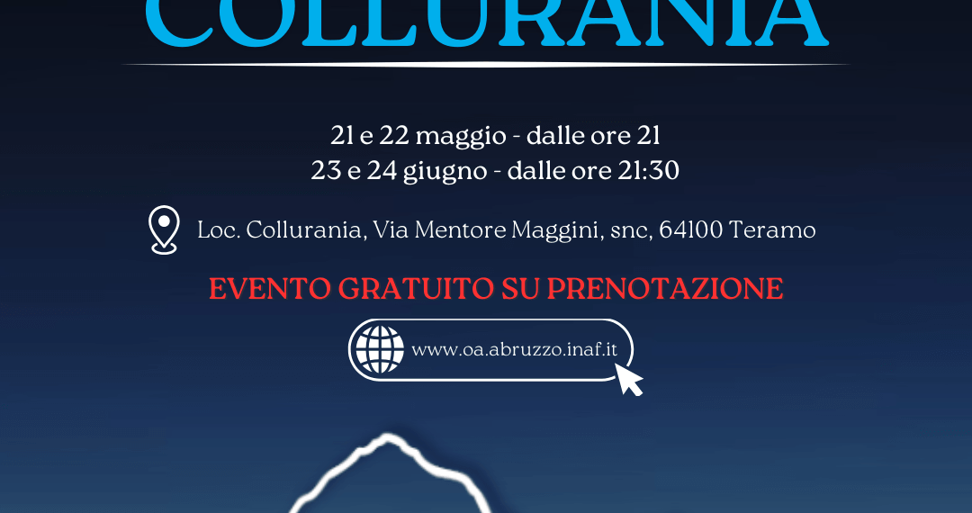 "Notti a Collurania": il programma delle visite serali all'osservatorio astronomico d'Abruzzo